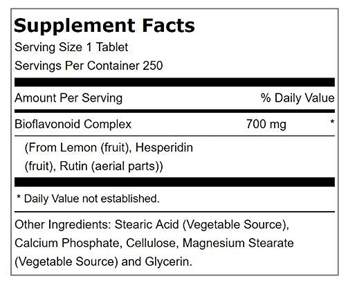 Lindberg Complexe de Bioflavonoïdes Citron 700mg - capsules à l'intérieur du flacon