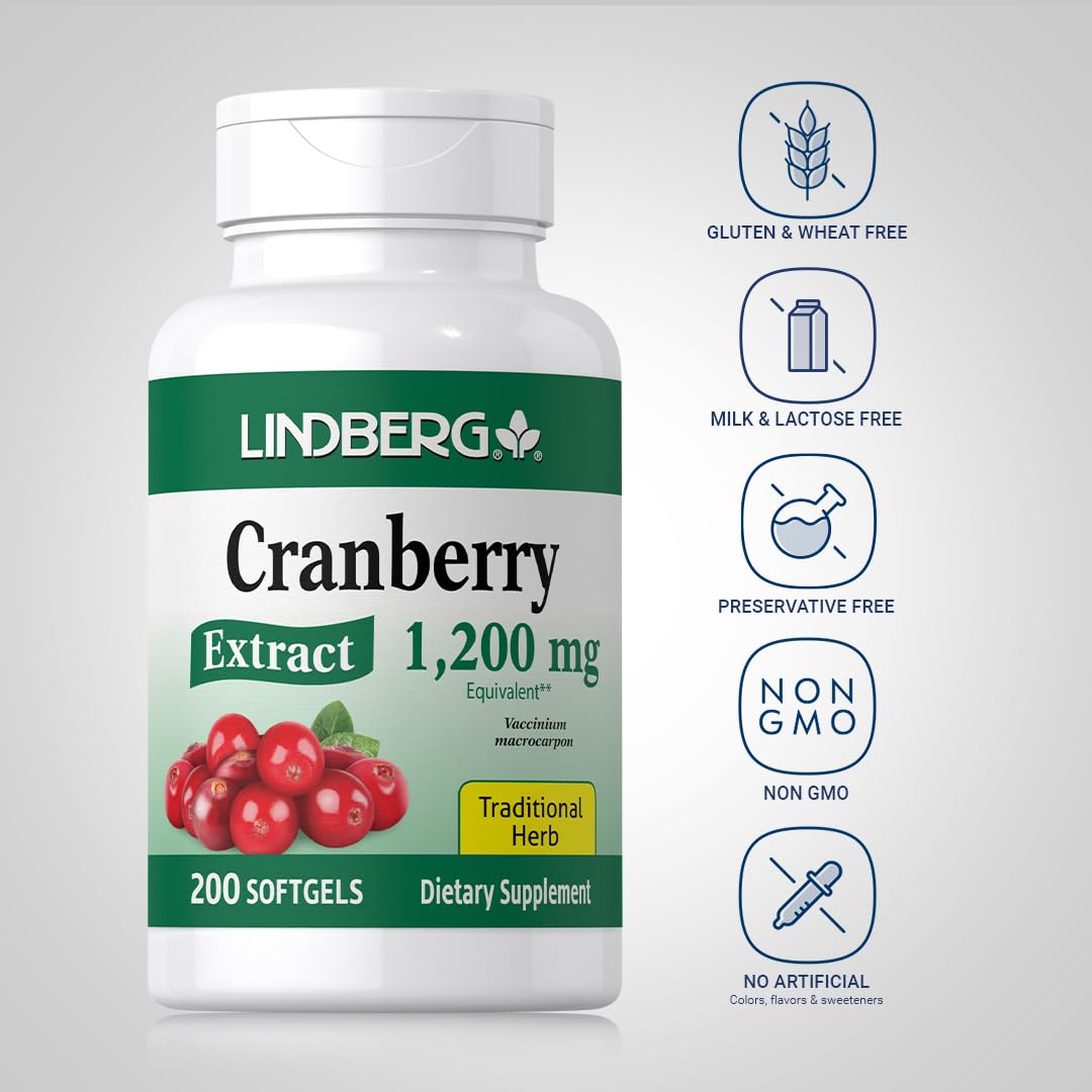 LINDBERG cranberry capsules, présentation sur fond blanc