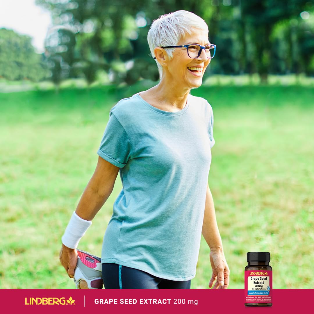 Lindberg extrait de pépin de raisin 200 mg capsules à côté d'autres suppléments