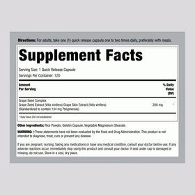 Lindberg extrait de pépin de raisin 200 mg capsules arrière