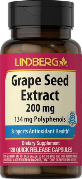 Lindberg extrait de pépin de raisin 200 mg capsules vue de face