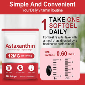 Linizanjiiy Astaxanthin 12mg 120 gélules douces en contexte
