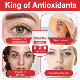 Linizanjiiy Astaxanthin 12mg gélules douces avec étiquette