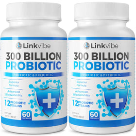 Linkvibe Probiotiques 300 Milliards CFU 120 Capsules - vue de face