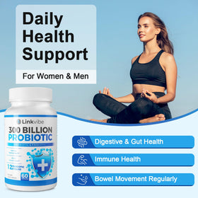 Linkvibe Probiotiques - capsules sur fond blanc
