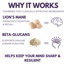 Lion’s Mane 1000 mg - gélules sur un fond naturel