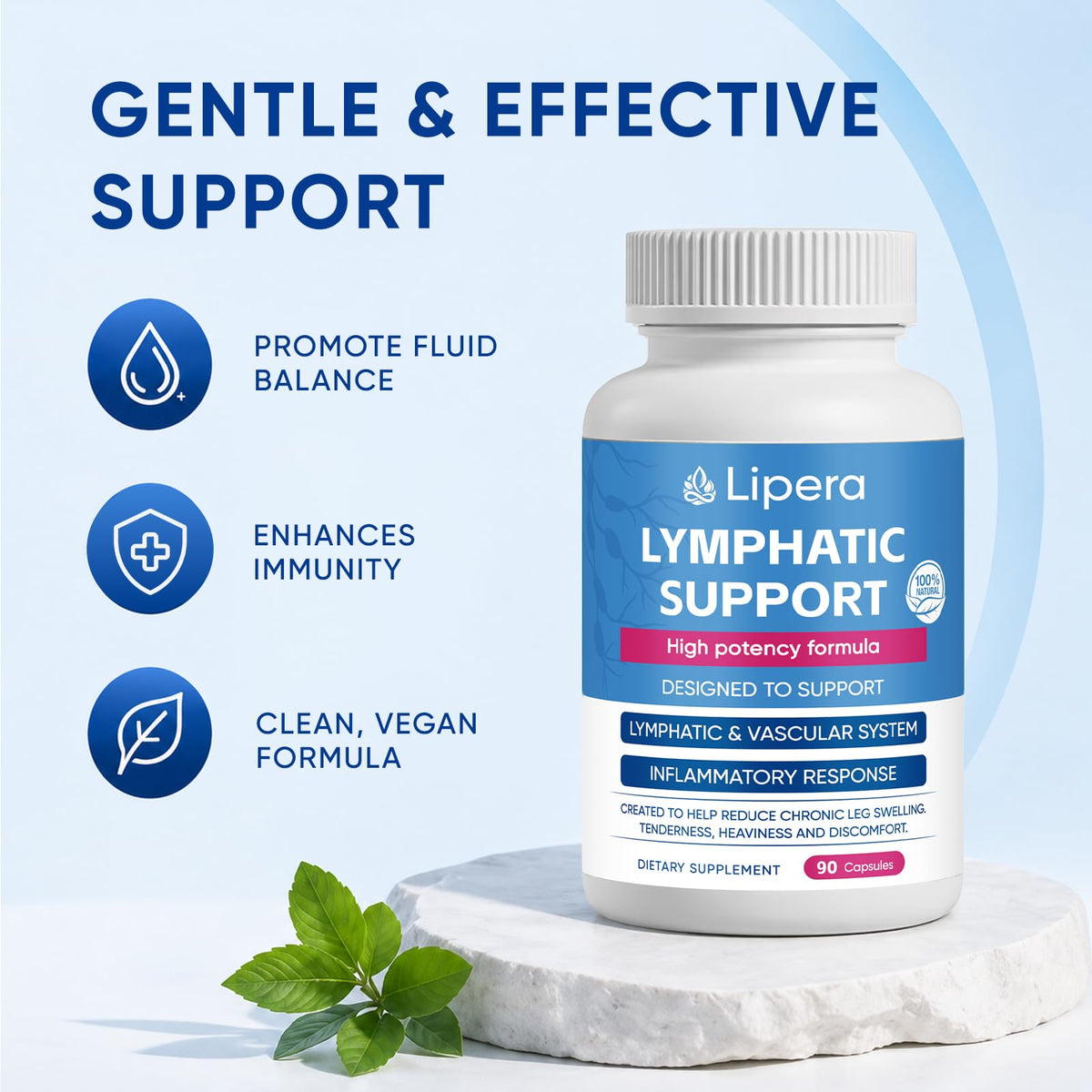 LIPERA LYMPHATIC avec étiquette visible
