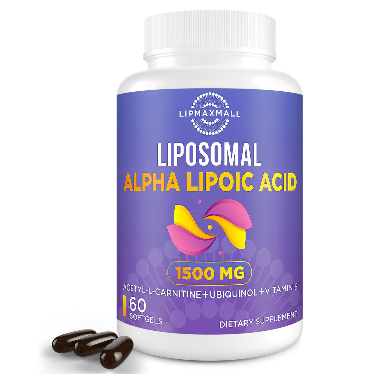 lipmaxmall Acide Alpha Lipoïque 1500mg gélules avant