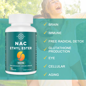 lipmaxmall N-Acetyl Cysteine Ethyl Ester 100mg capsules with ingredients list
