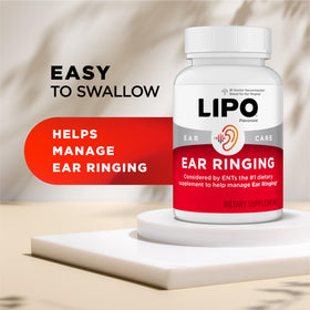 Lipo-Flavonoid 100 comprimés sur une table avec des éléments naturels en arrière-plan