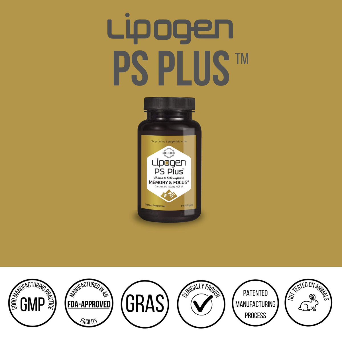 Lipogen PS Plus Compléments avec livret de jeux pour le cerveau