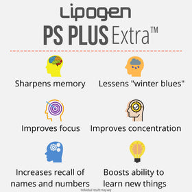 Lipogen PS Plus Extra sur table avec un verre d'eau