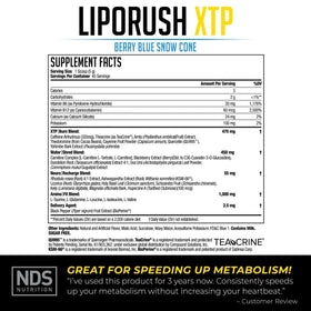 LIPORUSH XTP Saveur Blue Berry - contenu en poudre