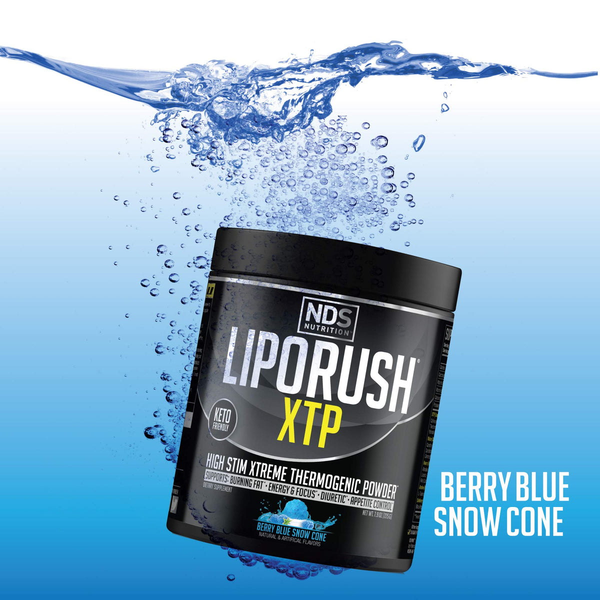 LIPORUSH XTP Saveur Blue Berry - utilisation en salle de sport