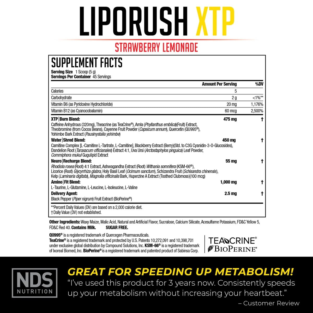 LIPORUSH XTP Saveur Citron Fraise mélange dans un verre