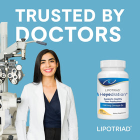 Lipotriad Heyedration gélules avec des ingrédients naturels en arrière-plan