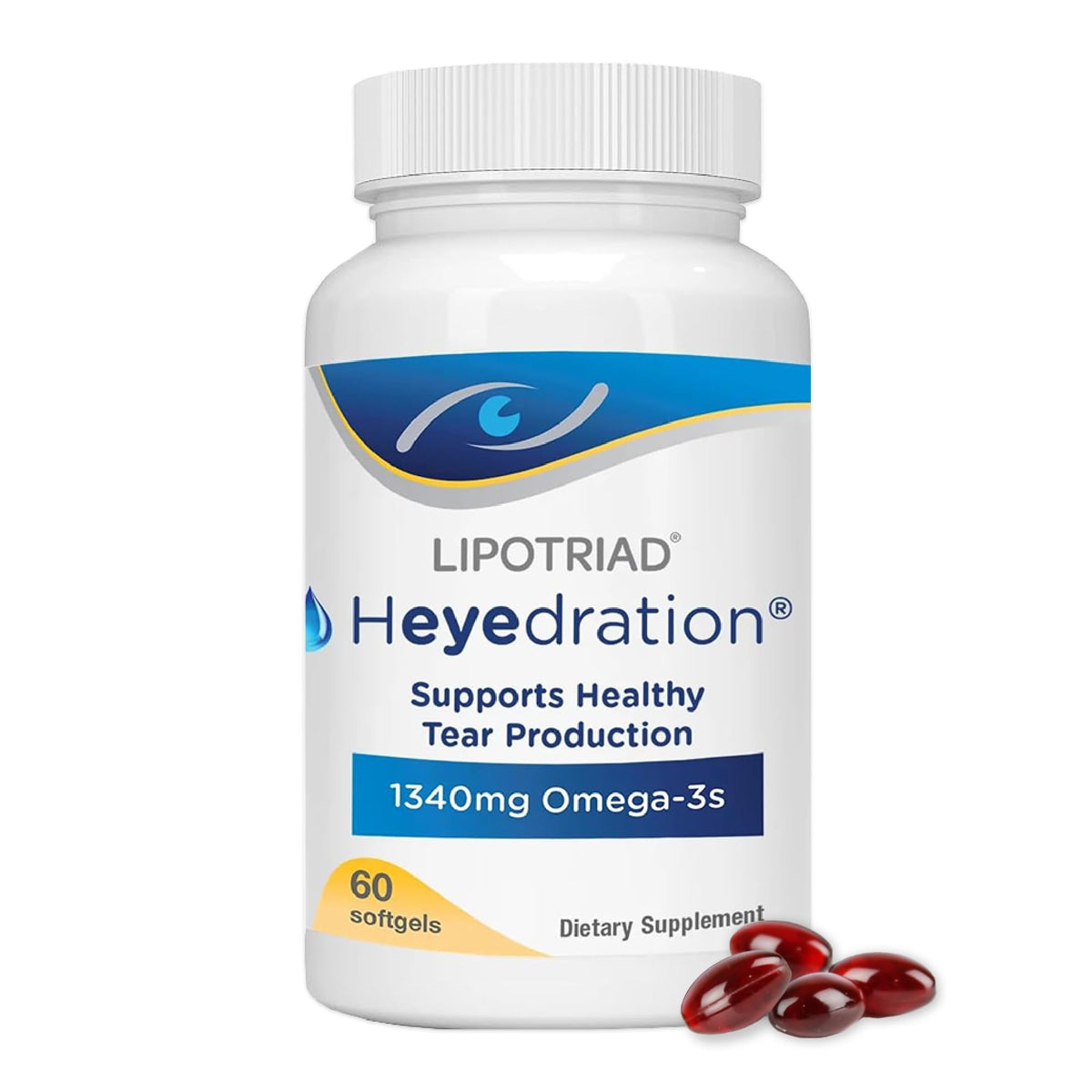 Lipotriad Heyedration Vitamines pour les Yeux 60 gélules vue de face