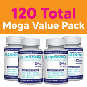 Lipozene boîte de 4 flacons avec 30 capsules chacun