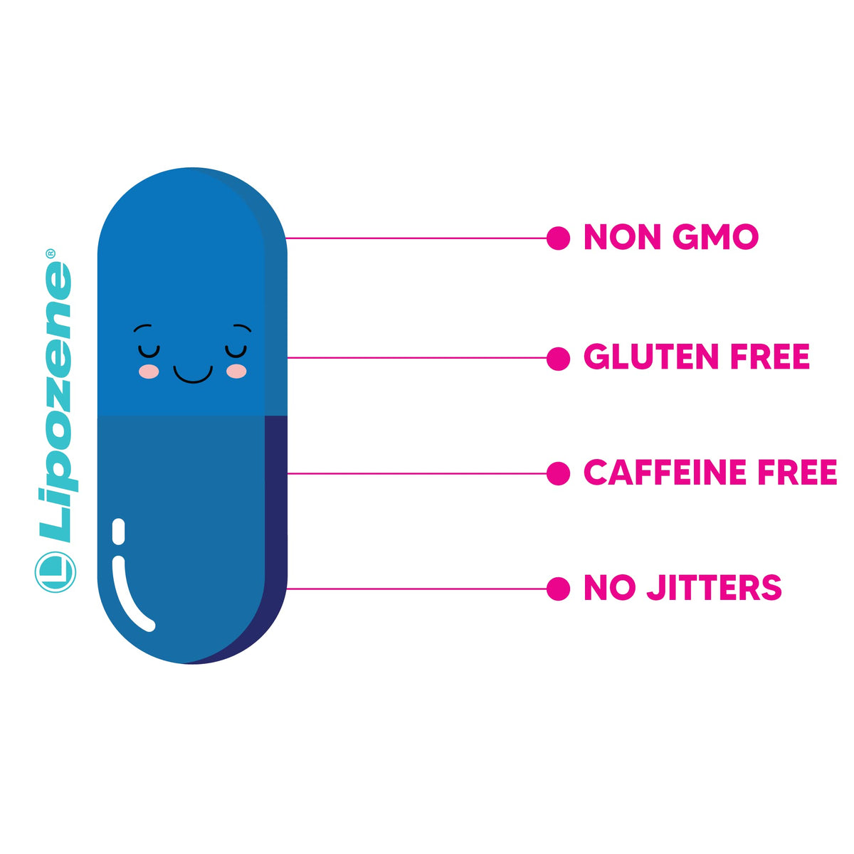 Lipozene étiquette détaillant les ingrédients