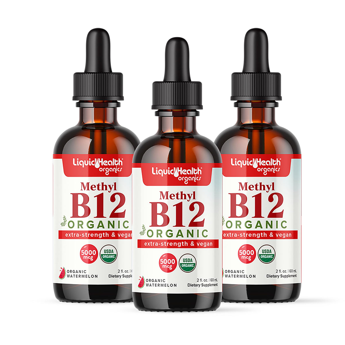 LIQUIDHEALTH B12 Methylcobalamine 5000 mcg flacon avant
