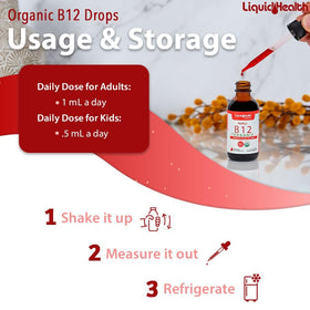 LIQUIDHEALTH B12 Methylcobalamine 5000 mcg flacon avec étiquette