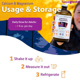 LIQUIDHEALTH Complément Alimentaire Calcium & Magnésium 2 Pack vue arrière