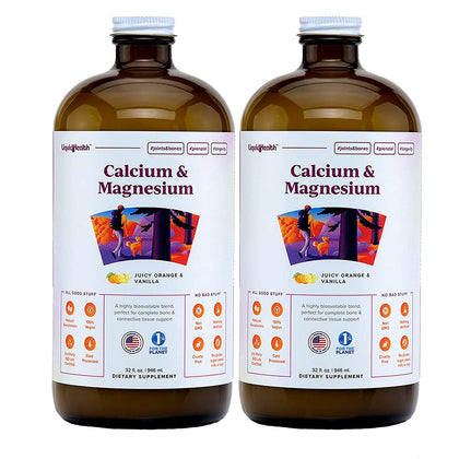 LIQUIDHEALTH Complément Alimentaire Calcium & Magnésium 2 Pack vue de face