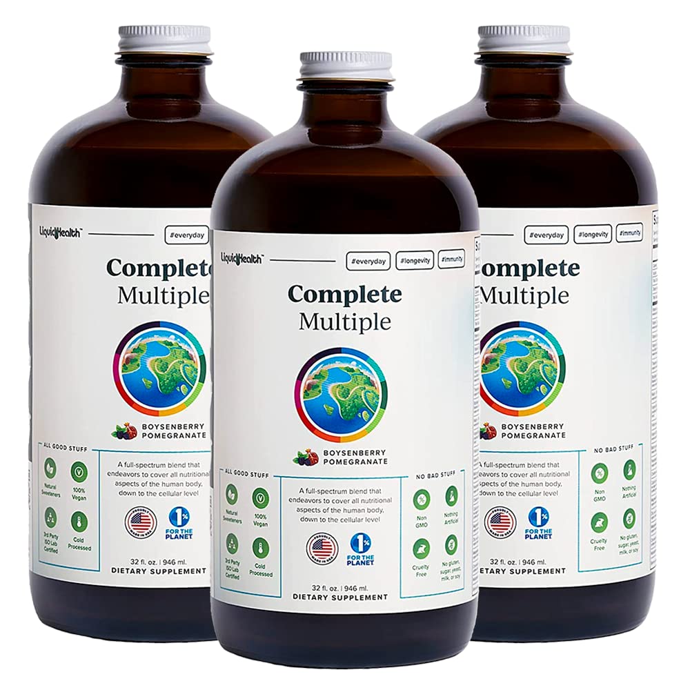 LIQUIDHEALTH Complément Alimentaire Liquide Multivitaminé 3 Pack vue avant