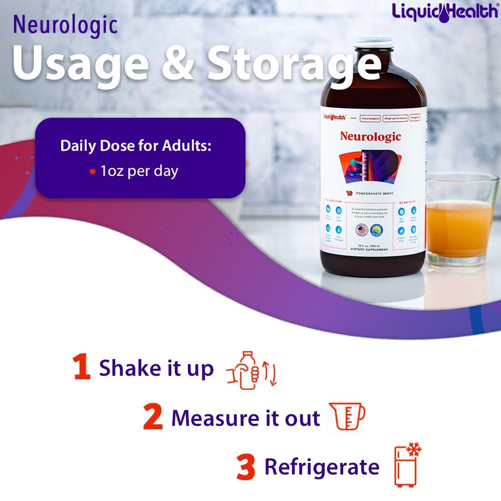 LIQUIDHEALTH Complément Alimentaire Neurologique 946ml - vue de côté