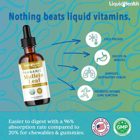 LIQUIDHEALTH Extrait de Feuille de Mauve bio gouttes avec compte-gouttes