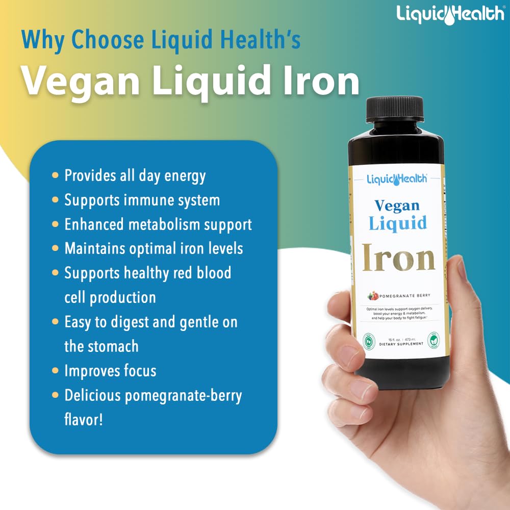 LIQUIDHEALTH Fer Liquide Végétalien cuillère dosée