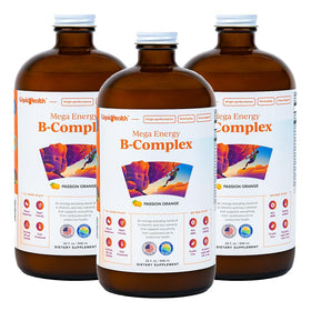 LIQUIDHEALTH Mega Energy B-Complex 3 pack avec étiquette visible