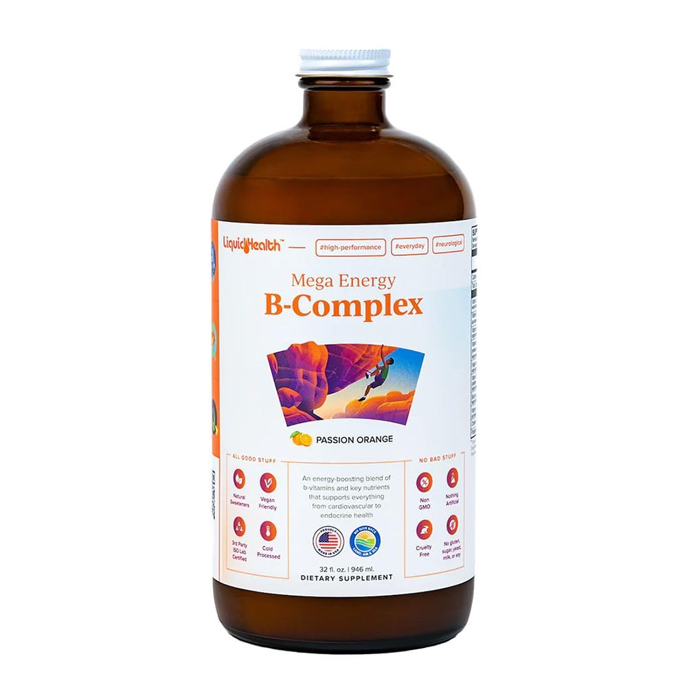 LIQUIDHEALTH Mega Energy B-Complex 32 oz flacon avant