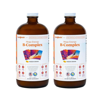 LIQUIDHEALTH Mega Energy B-Complex bouteille avant vue