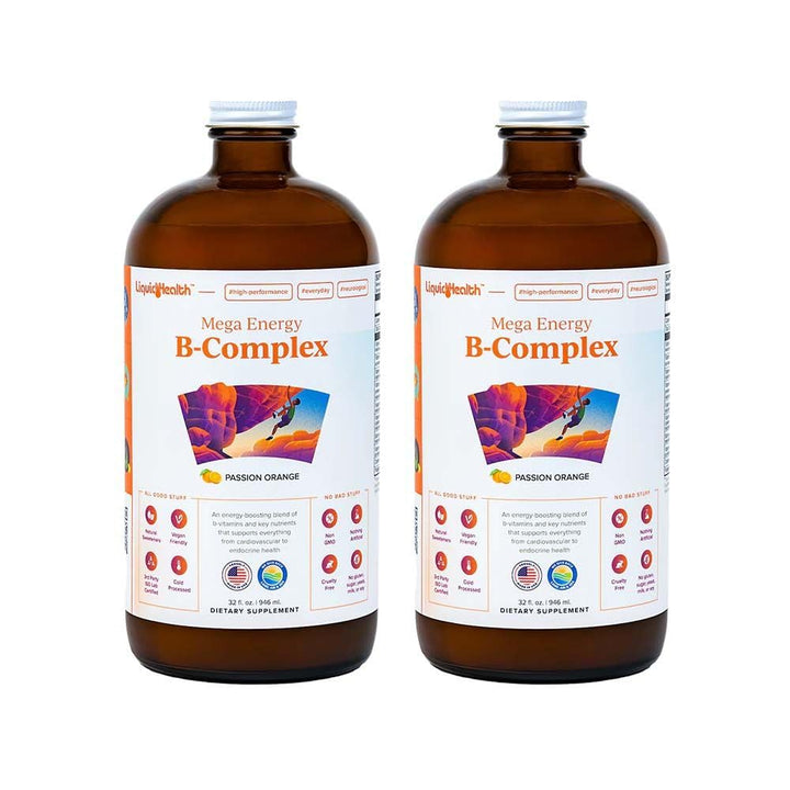 LIQUIDHEALTH Mega Energy B-Complex bouteille avant vue
