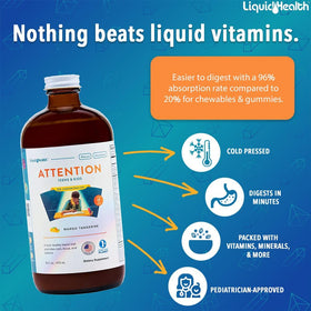 LIQUIDHEALTH multivitaminé liquide 473 ml avec étiquette et dosage