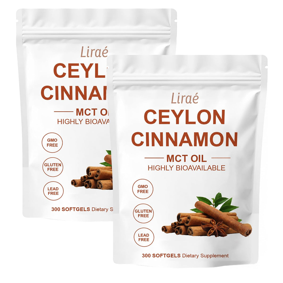 LIRAE Cannelle de Ceylan boîte de 300 gélules vue de face