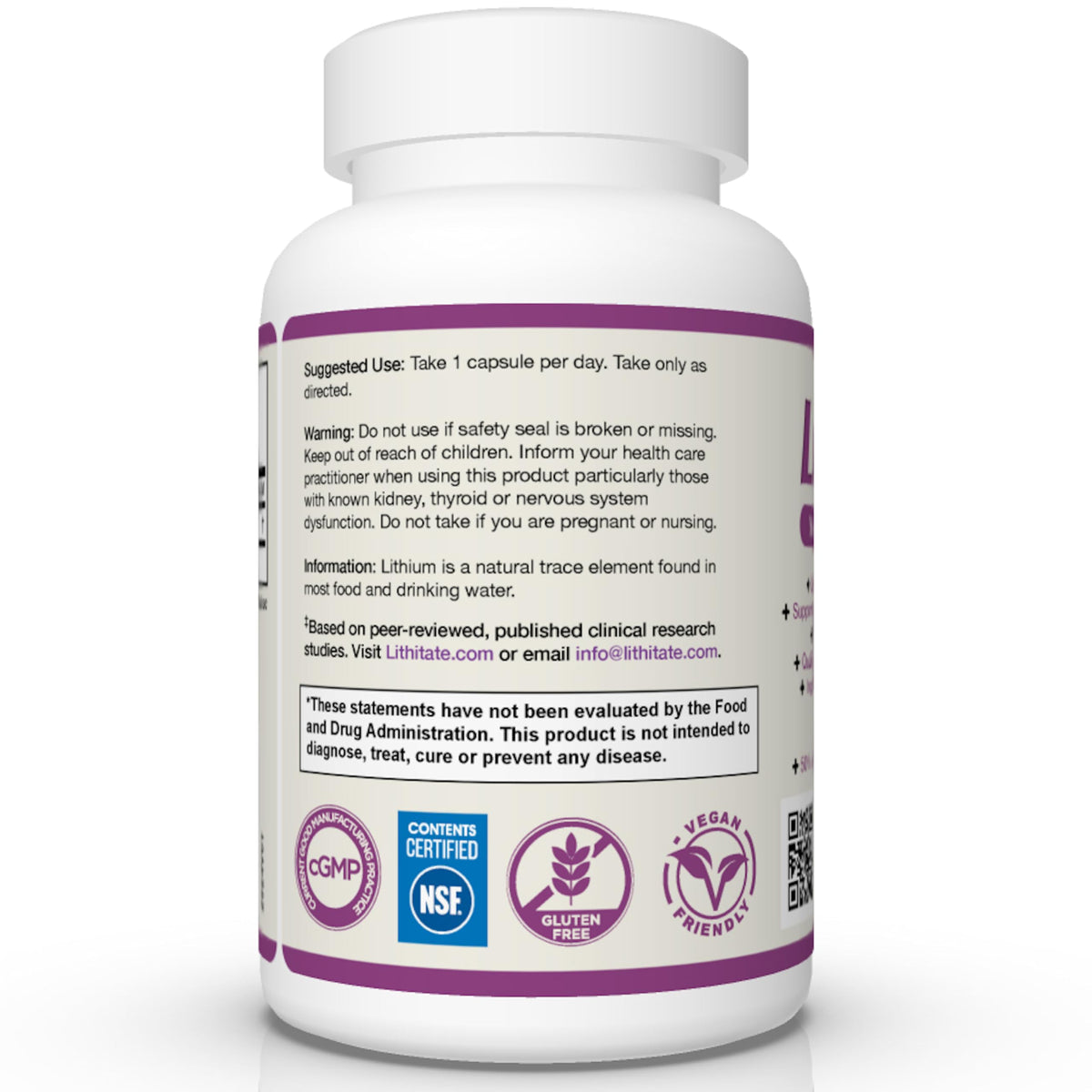 lithitate Lithium Aspartate 10mg illustration de l'utilisation quotidienne