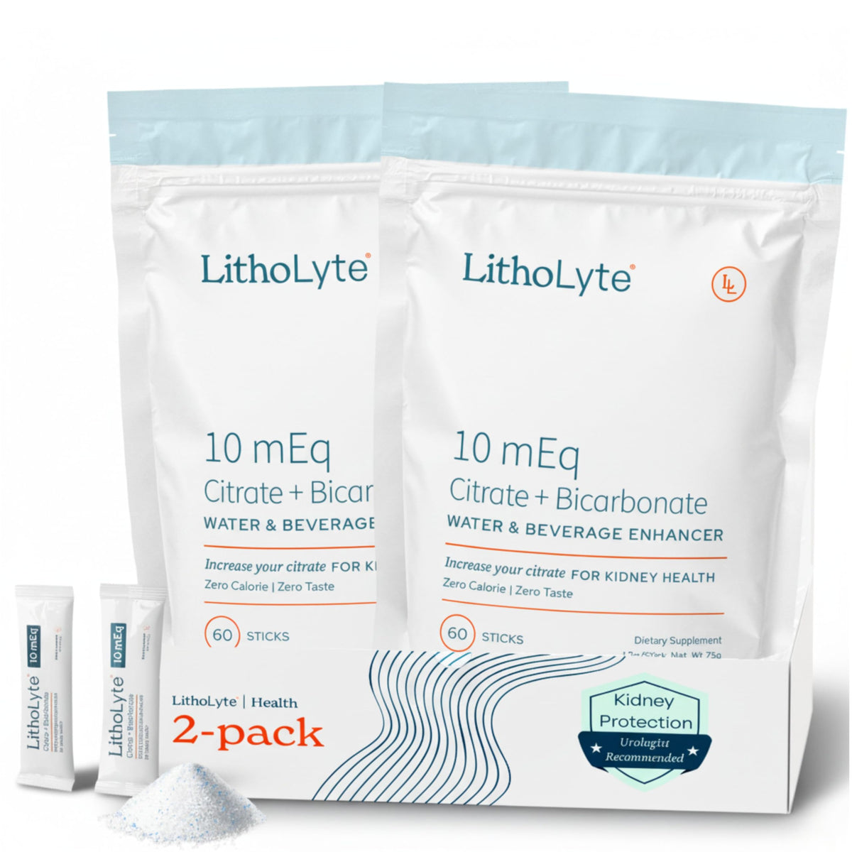 LithoLyte 10mEq sticks pour la santé des reins en boîte