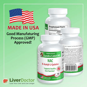 Livatone NAC 600 mg capsules en gros plan