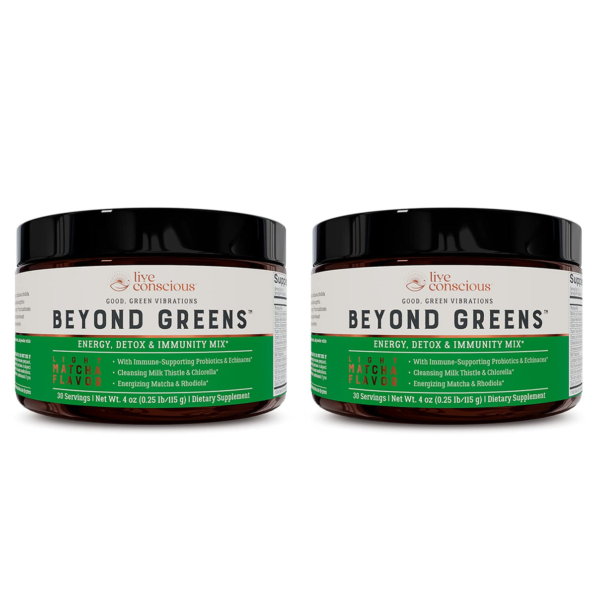 Live Conscious Beyond Greens Poudre Superaliment Concentrée au goût matcha