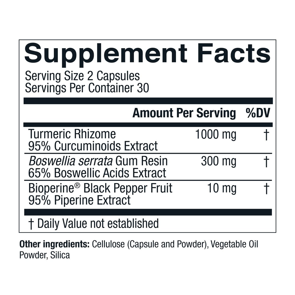 Live Conscious CurcuWell 1000 mg Curcuma and Boswellia ingredient close-up