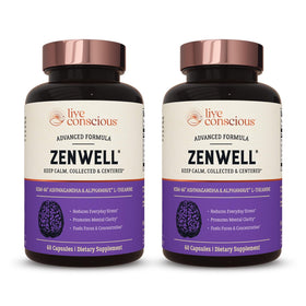Live Conscious KSM-66 Ashwagandha 60 Capsules, vue de face
