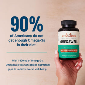 Live Conscious OmegaWell Omega 3 2000 mg contenu de la bouteille