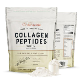 Live Conscious Poudre de Collagène Peptides Saveur Vanille 390g vue avant