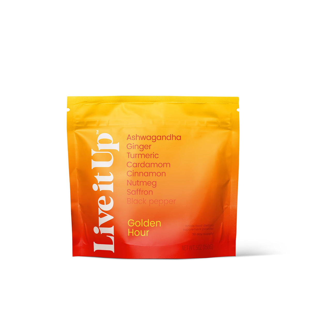 LIVE IT UP Golden Hour Poudre de Lait Doré 168g vue de face