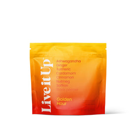LIVE IT UP Golden Hour Poudre de Lait Doré 168g vue de face