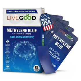 LIVEGOOD Methylene Blue 15 bandes menthe vue avant avec emballage