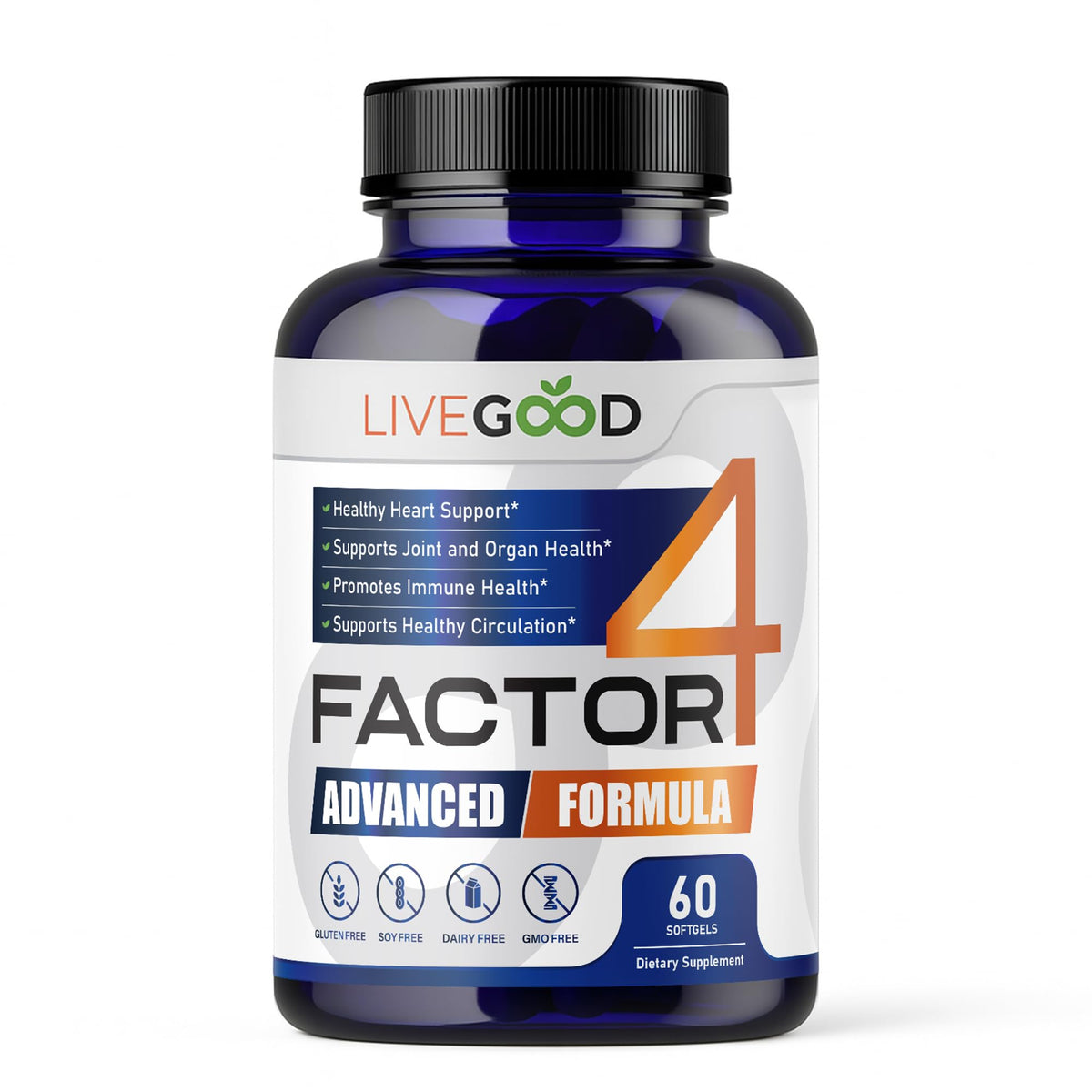 LIVEGOOD Omega 3 Complément Alimentaire 60 Capsules vue de face