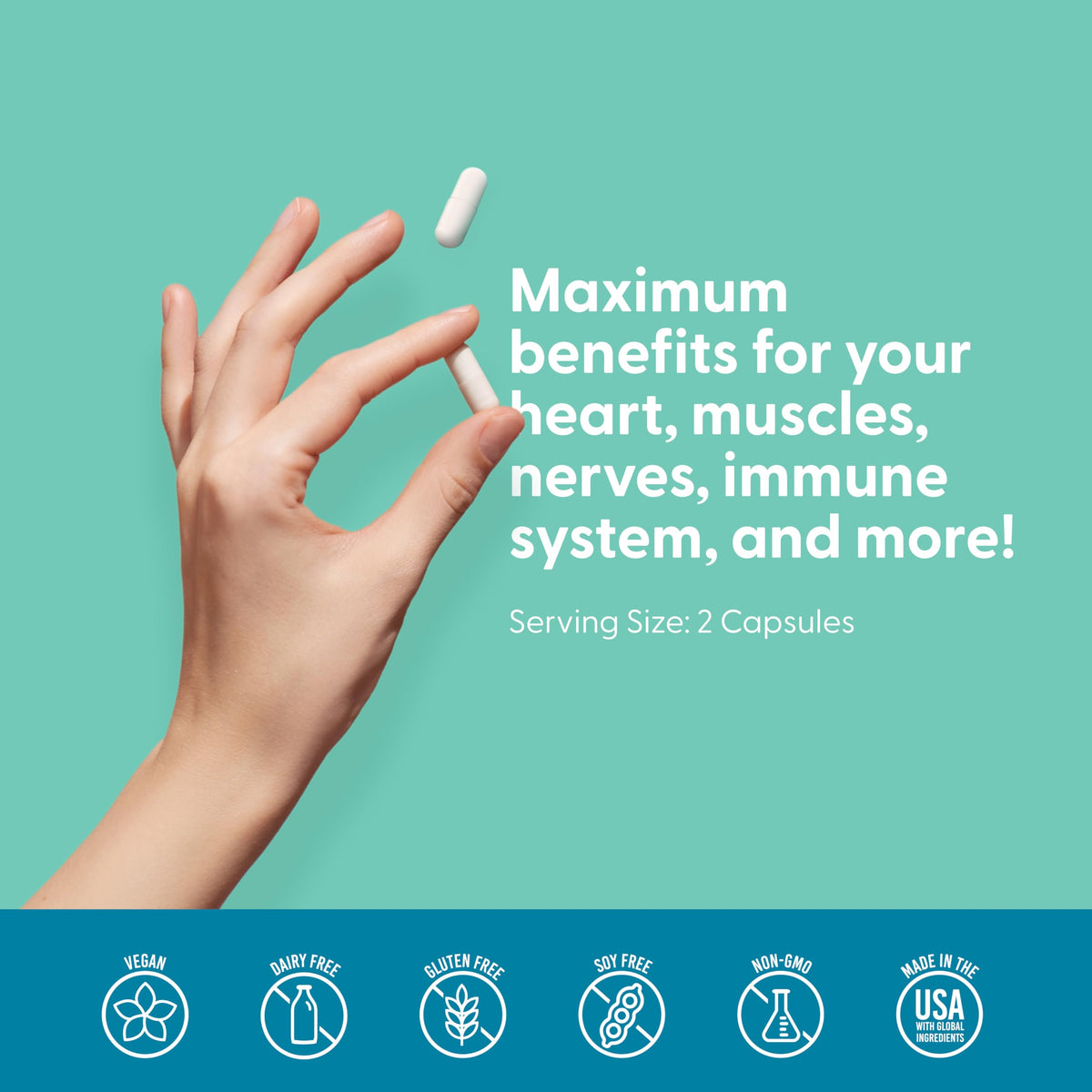 LIVELY VITAMIN CO Magnesium Ease, vue de l'arrière de l'emballage